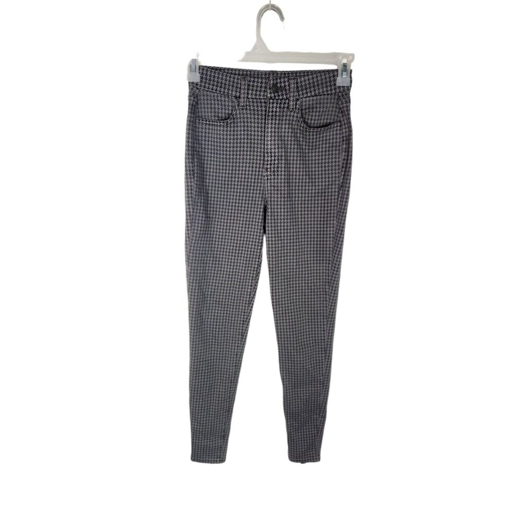 American Eagle Outfitters Black and White High-Rise Houndstooth Jeans